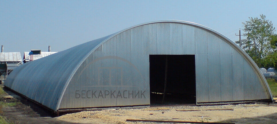 Бескаркасные ангары арочного типа  в Кстово